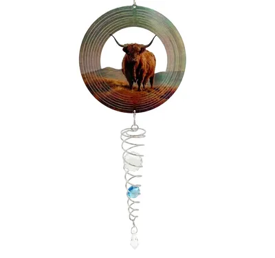 ***NUEVO*** HIGHLAND COW ARTIST CRYSTAL TAIL